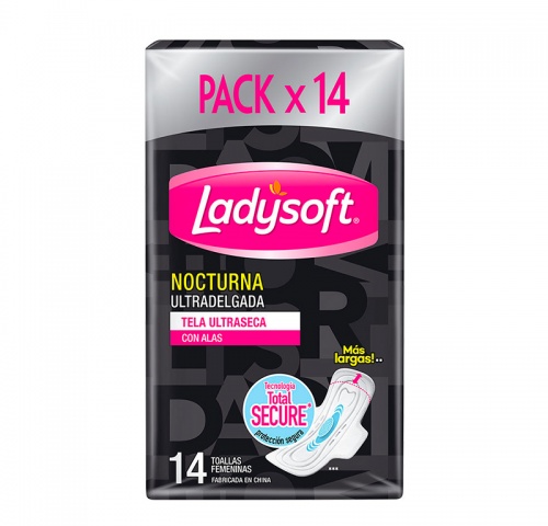 Toalla Higiénica Nocturna Ladysoft Ultradelgada Ul...